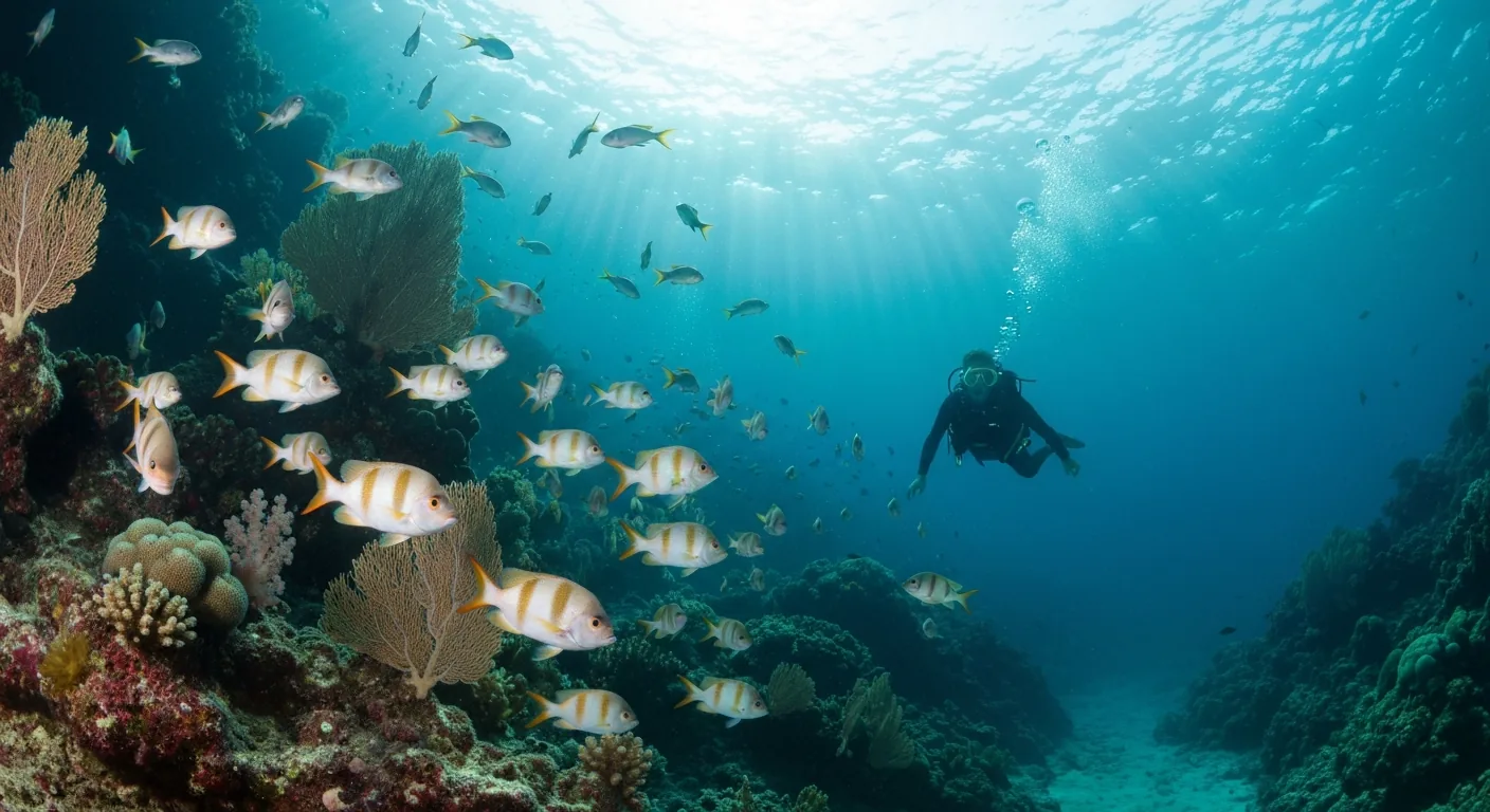 Diving with Banggai Cardinalfish in crystal clear waters